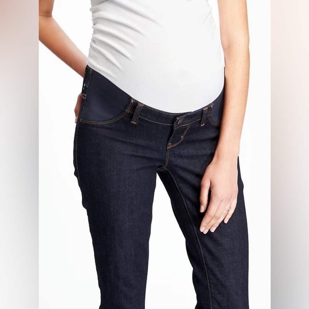 Old Navy Women's Dark Indigo Maternity Jeans
